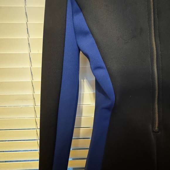 ETC Women Colorblock Bodycon Dress Size S Long Sleeve Black & Blue - Picture 10 of 14